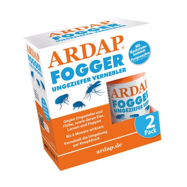 ARDAP Fogger Odstraszacz szkodników - 1 opakowanie = 2 x 100 ml - pojemnik z aerozolem
