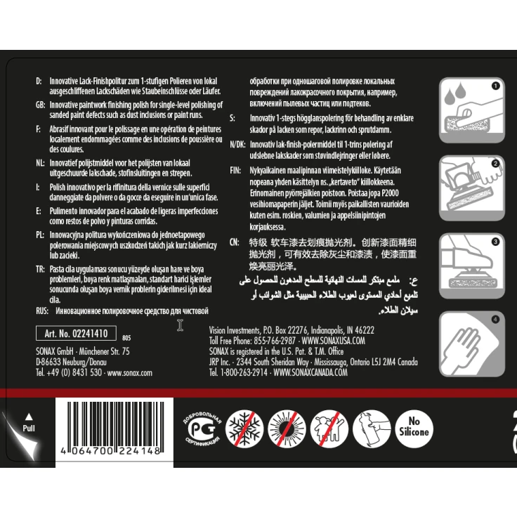 SONAX PROFILINE PerfectFinish - polerka wykończeniowa do usuwania zarysowań lakieru