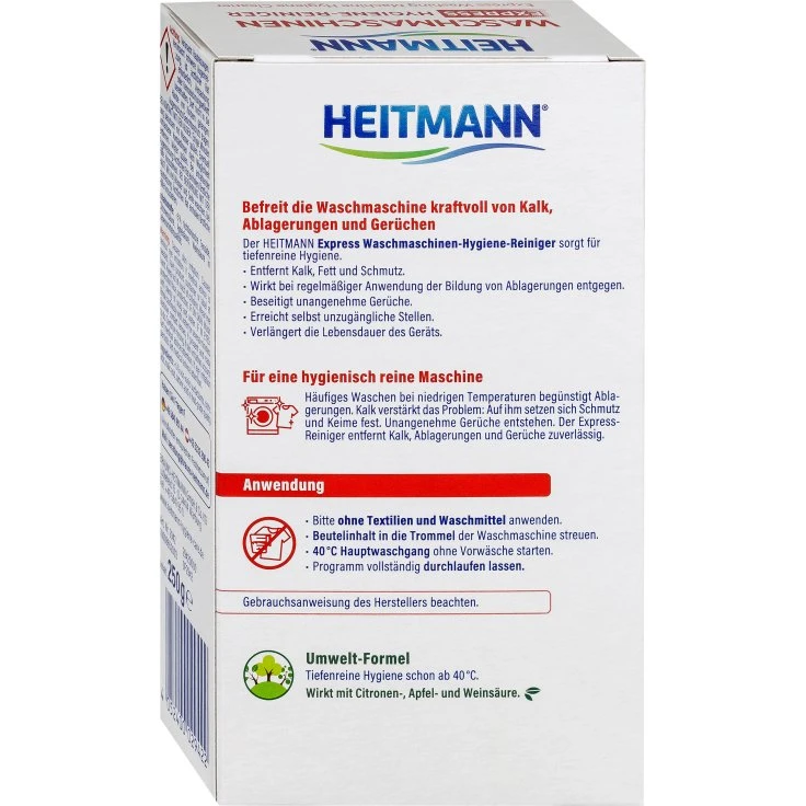 HEITMANN Express Środek do czyszczenia higieny pralek - 1 opakowanie = 250 g
