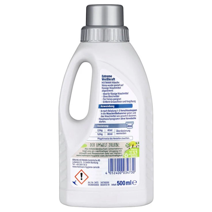 HEITMANN Laundry White Detergent - 500 ml - butelka