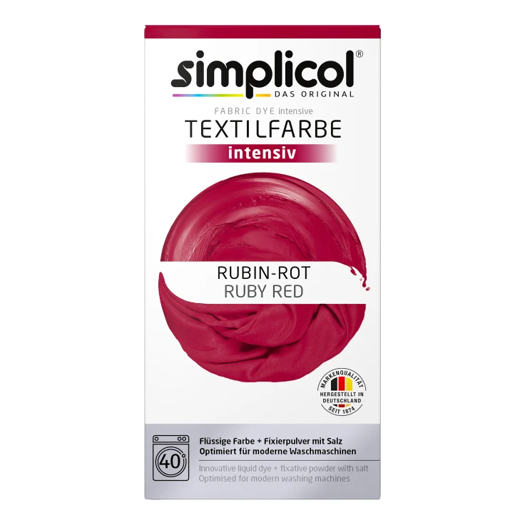 simplicol intensywny barwnik do tkanin - kolor: rubinowo-czerwony