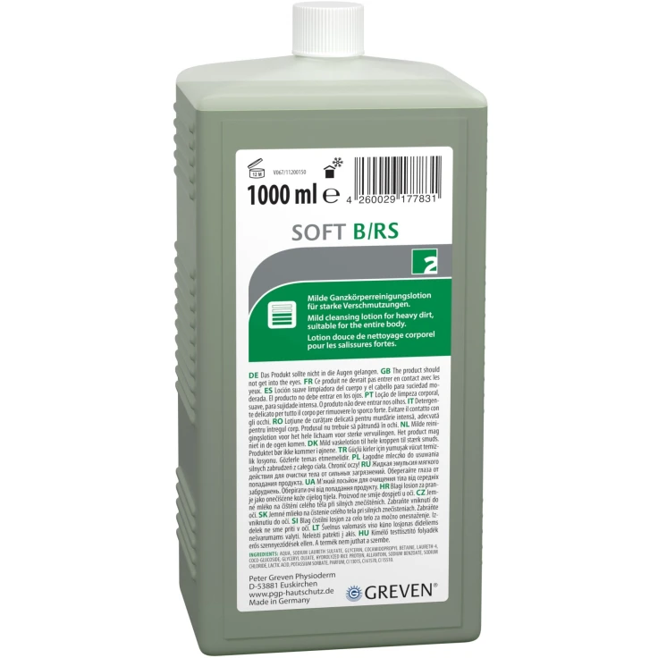 Peter Greven GREVEN® Soft B/RS środek do oczyszczania skóry - 1000 ml - butelka