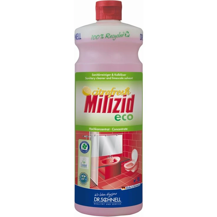 Dr Schnell MILIZID Płyn do czyszczenia sanitariatów CITROFRESH eco, koncentrat - 1 litr - butelka