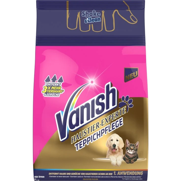 Vanish Pet Expert Carpet Care Powder - 750 g - opakowanie