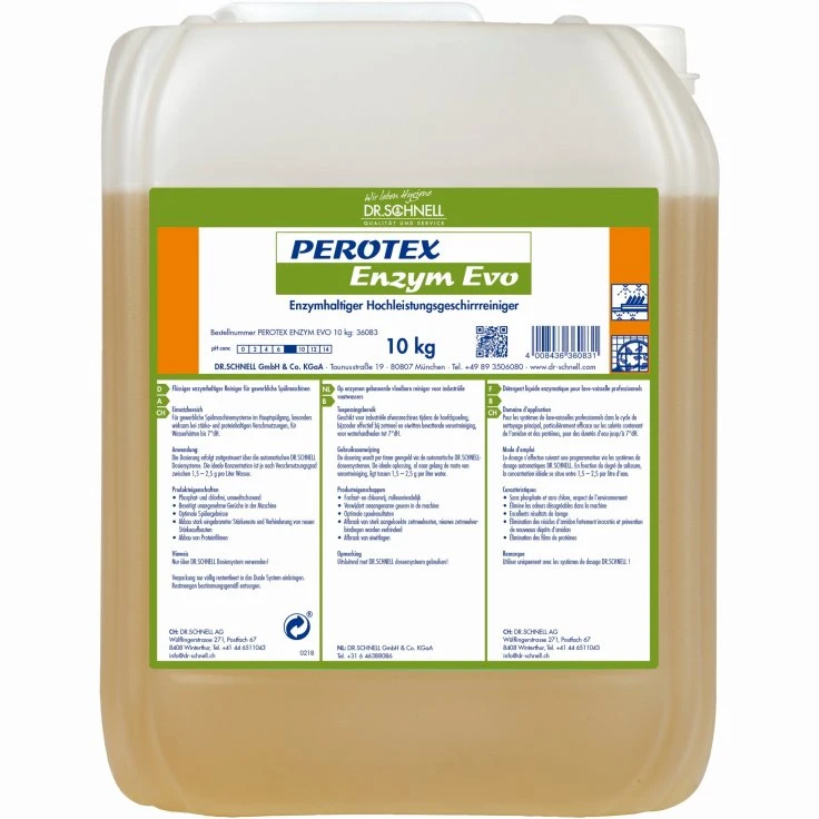 Dr. Schnell Środek do czyszczenia naczyń PEROTEX Enzym Evo, bez fosforanów - 10 kg - kanister