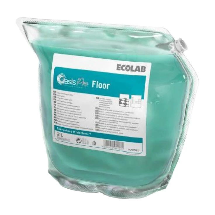 ECOLAB Oasis Pro Floor Płyn do mycia podłóg - 1 karton = 2 worki à 2 litry