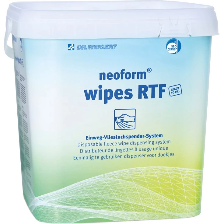 Dr Weigert neoform® wipes RTF jednorazowy system dozowania chusteczek z włókniny - 1 wiaderko = 115 chusteczek, bez środka dezynfekującego