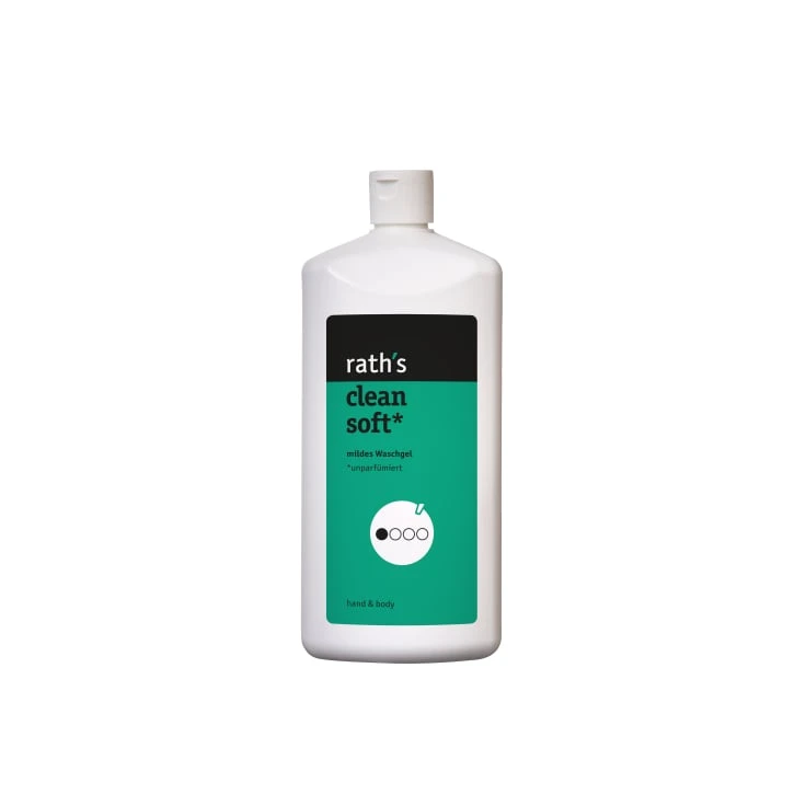 rath's clean soft łagodny żel do mycia - 1 litr - butelka, bezzapachowy