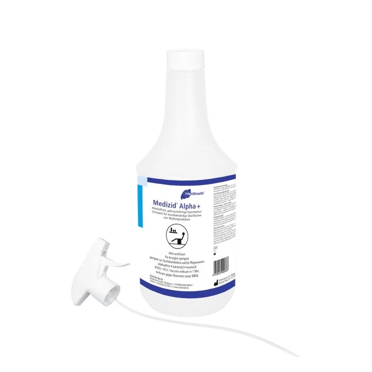 Meditrade Medizid® Alpha+ Dezynfekcja w sprayu - 1 litr - butelka z rozpylaczem