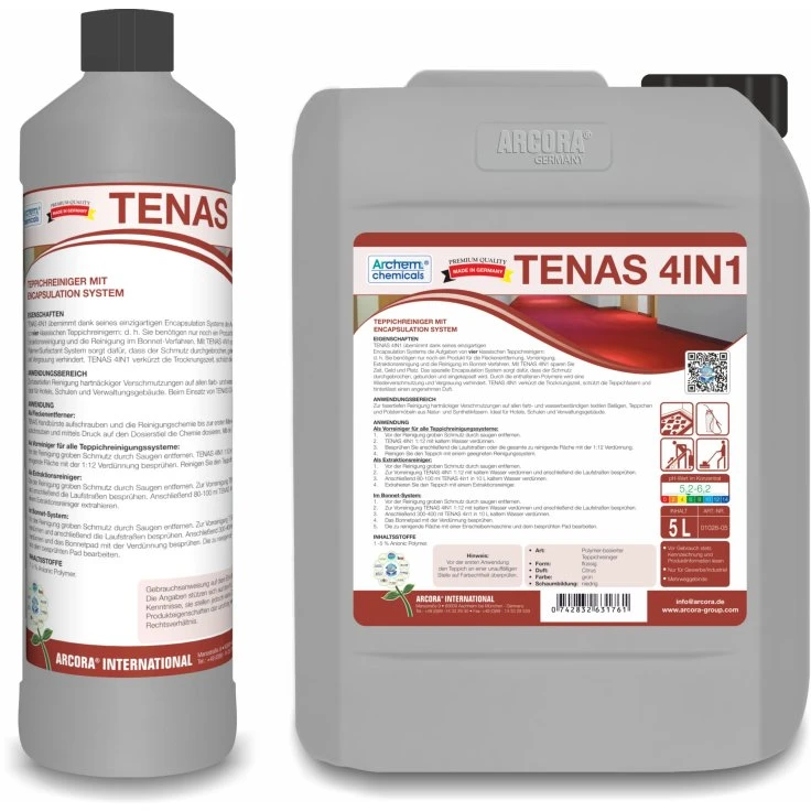 TENAS Carpet Cleaner 4in1 - 1 litr - butelka