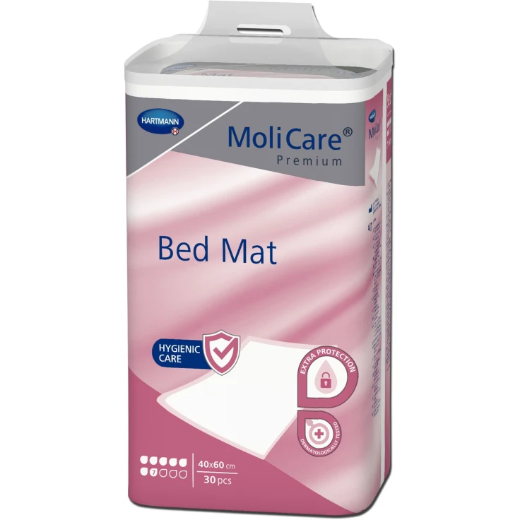 MoliCare® Premium Bed Mat 7 kropli ochraniacz na łóżko - 1 opakowanie = 6 opakowań = 180 sztuk, wymiary: 40 x 60 cm