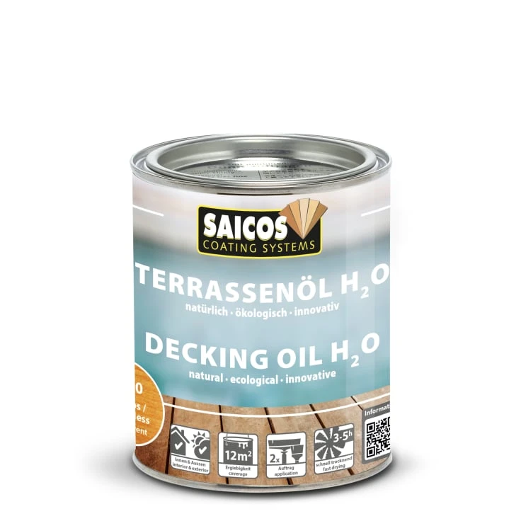 Saicos H2O Terrassenöl, farblos - 125 ml - Dose