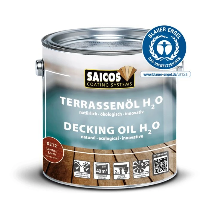 Saicos H2O Olej do tarasów, modrzew - 0,75 litra - puszka