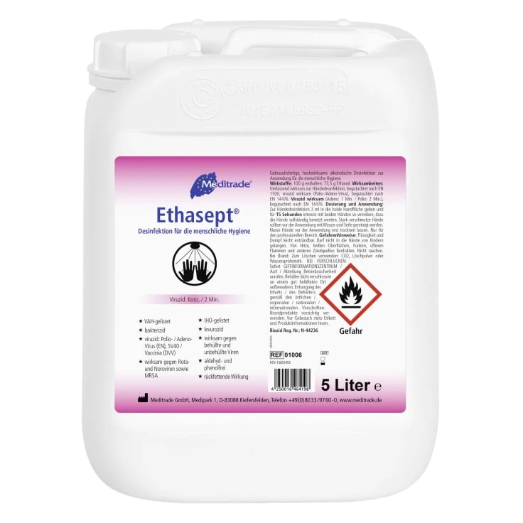 Meditrade Ethasept® Płyn do dezynfekcji rąk - 5 litrów - kanister
