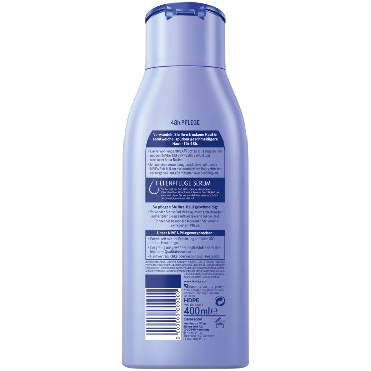 NIVEA Body Pampering Soft Milk - 400 ml - butelka