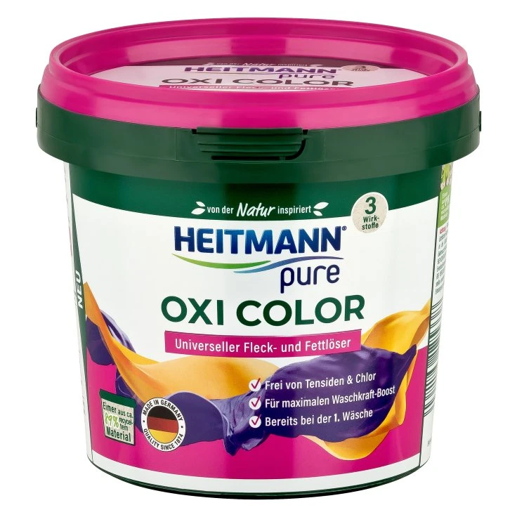 HEITMANN pure Oxi Color odplamiacz i odtłuszczacz - 500 g - wiadro