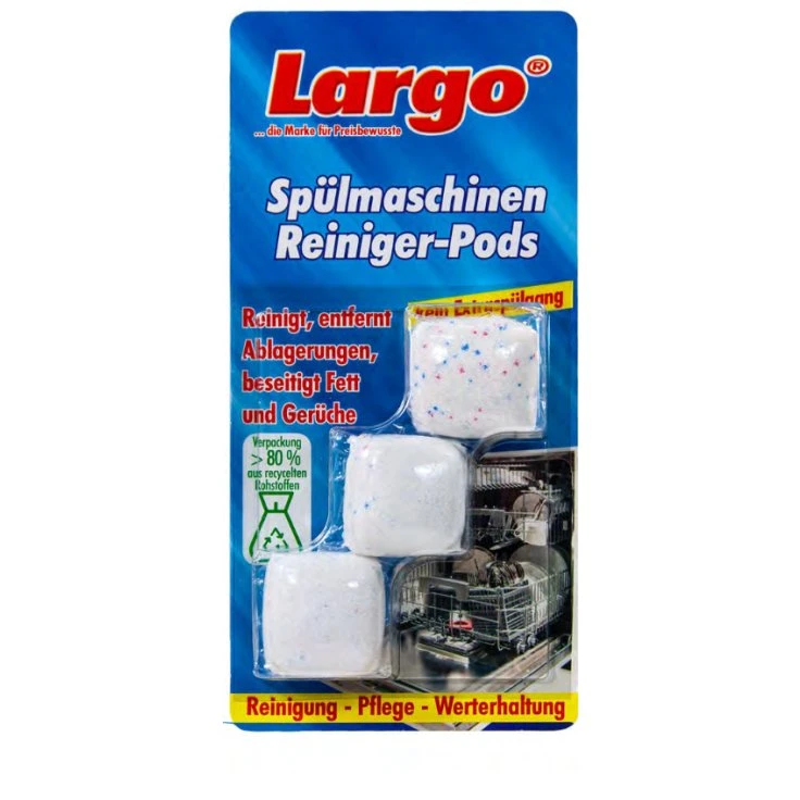 Largo Dishwasher Cleaner Tabs, opakowanie 3 sztuk - 1 opakowanie = 3 tabletki 20 g