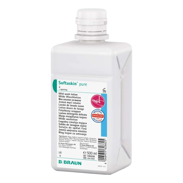 B. Braun Wash Lotion Softaskin® czysty, bezzapachowy - 0,5 litra - butelka z dozownikiem