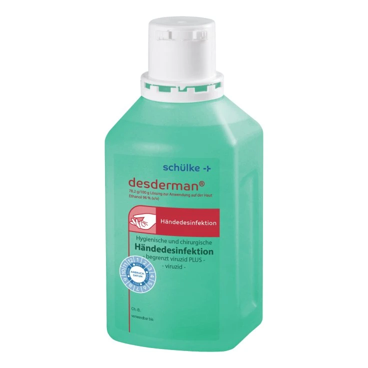 Schülke desderman® dezynfekcja rąk, bez barwników i perfum - 500 ml - butelka