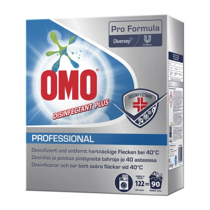 OMO Disinfectant Plus Professional - 8,55 kg - karton, ok. 90 prań
