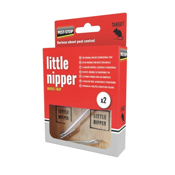 Pest-Stop Little Nipper® Mouse Trap Mousetraps Wood - 1 opakowanie = 2 pułapki