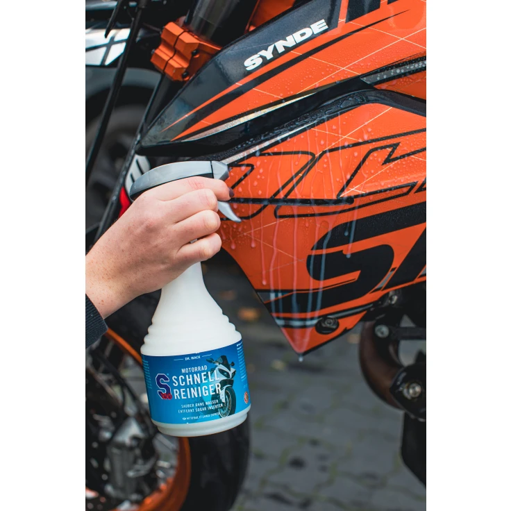 Dr. Wack S100 Quick Cleaner do motocykli, aplikacja bez użycia wody - 500 ml - butelka z rozpylaczem