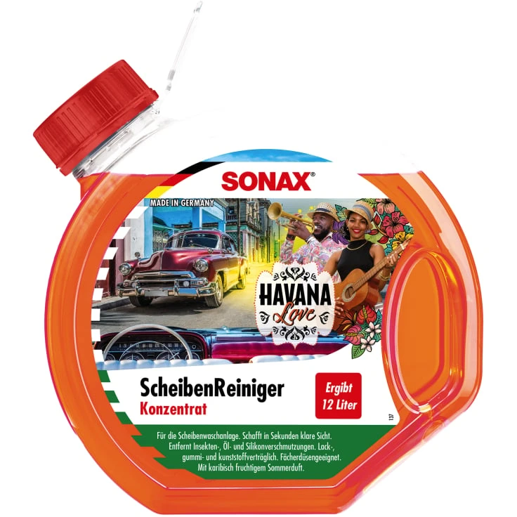 SONAX Havana Love Koncentrat do czyszczenia szyb samochodowych - 3 litry - butelka