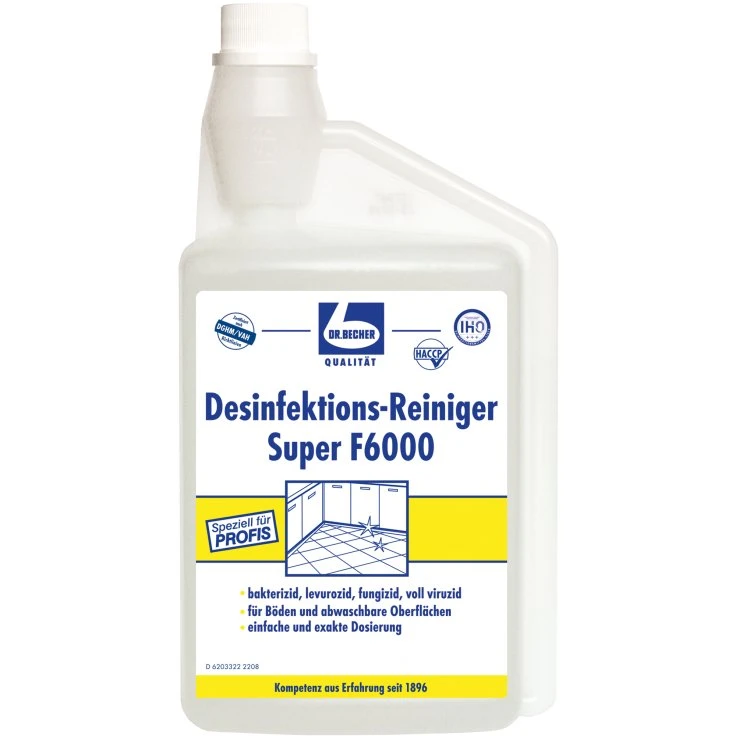 Dr. Becher środek do dezynfekcji super F6000 - 1 litr - butelka dozująca