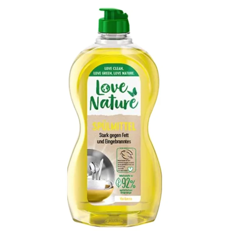 Love Nature Płyn do mycia naczyń Werbena, bez enzymów - 450 ml - butelka