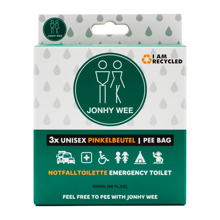 Jonhy Wee Travel Toilet 600 ml, Unisex - 1 opakowanie = 3 szt.