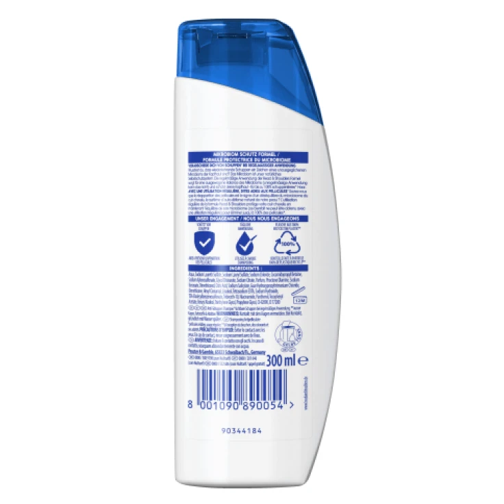 HEAD & SHOULDDERS Classic Clean Shampoo, Szampon przeciwłupieżowy - 300 ml - Butelka