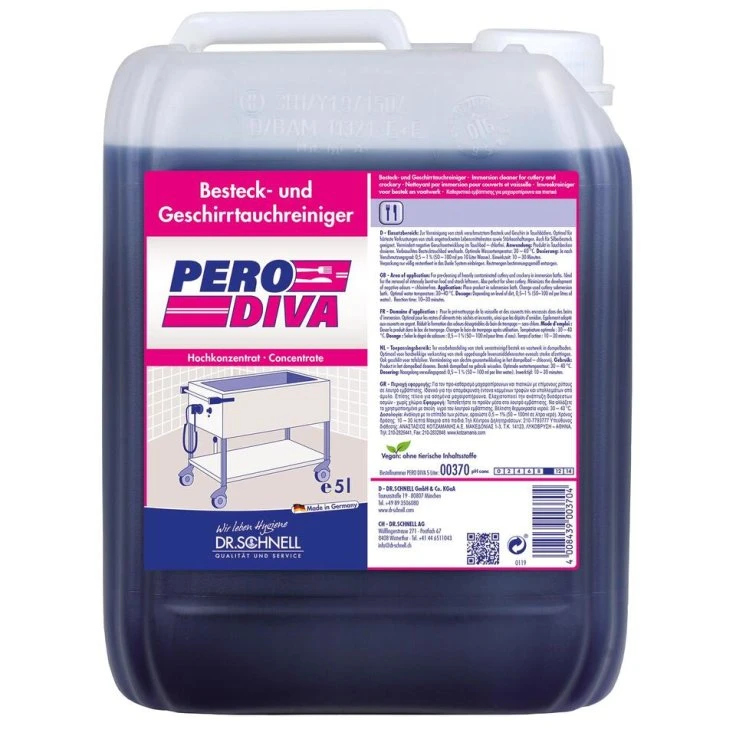Dr. Schnell Płyn do czyszczenia sztućców PERO DIVA, koncentrat - 1 karton = 2 kanistry po 5 litrów