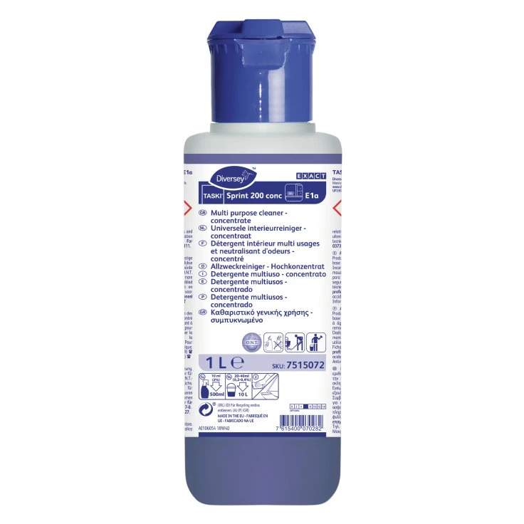 TASKI Sprint 200 NC conc koncentrat do czyszczenia powierzchni - 1000 ml - butelka dozująca (1 karton = 6 butelek)