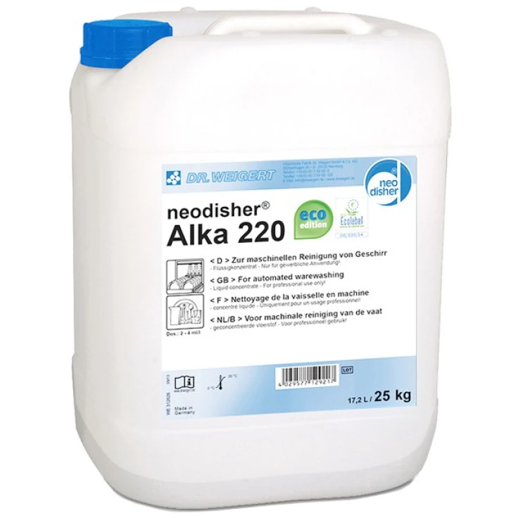 Dr Weigert neodisher® Alka 220 Intensywny środek do mycia naczyń - 25 kg - kanister