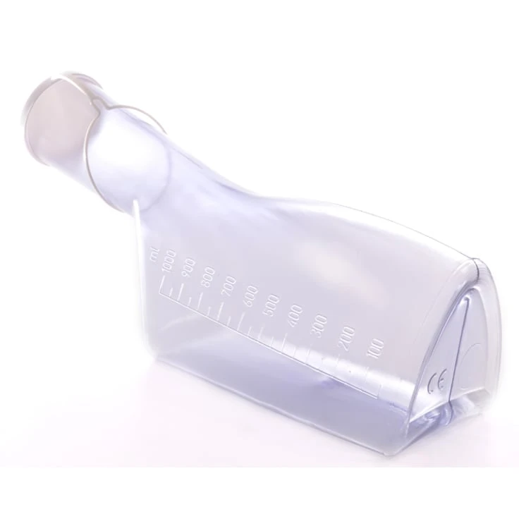 Butelka na mocz dla mężczyzn - możliwość dezynfekcji, maks. 60°C, krystalicznie czysta