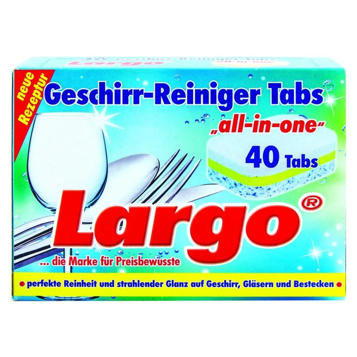Largo Dish Cleaner Tabs "all-in-one" - 1 opakowanie = 40 tabsów à 20 g