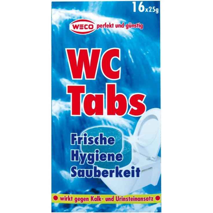WECO WC Cleaner Tabs - 1 opakowanie = 16 tabsów 25 g