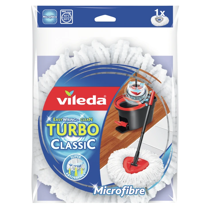 Vileda Turbo Easy Wring & Clean Mop Replacement - 1 opakowanie