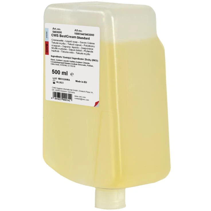 CWS Best Cream Seifencreme - 500 ml - Flasche, standardowy
