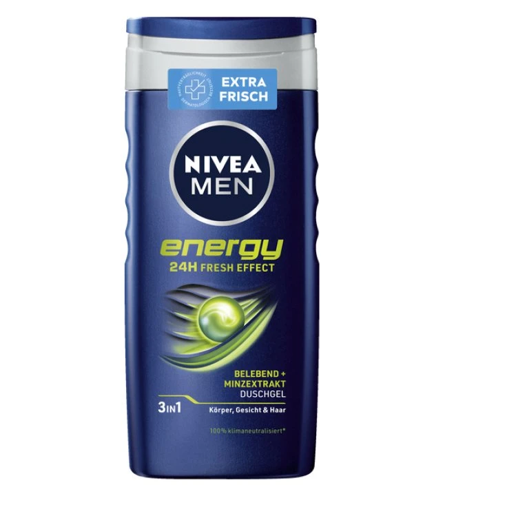 NIVEA MEN Żel pod prysznic oczyszczający ciało - 250 ml - butelka, Energy