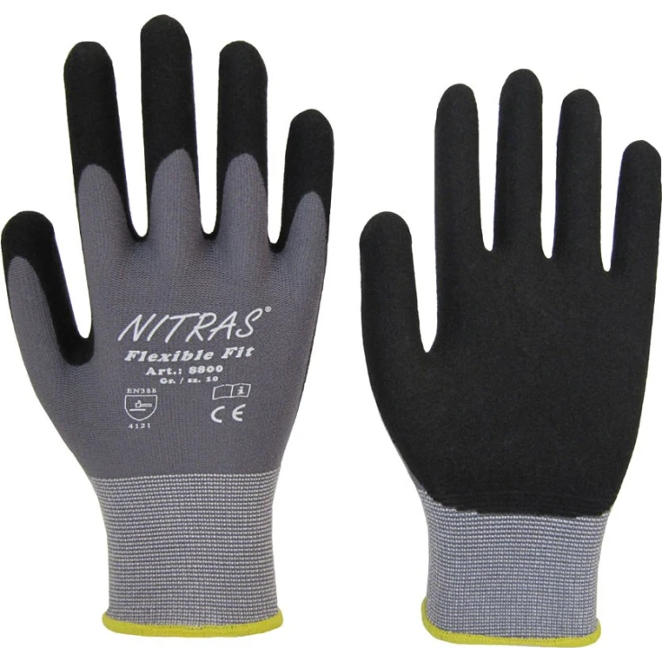 Rękawice ochronne NITRAS Flexible Fit - 1 para, rozmiar: 8