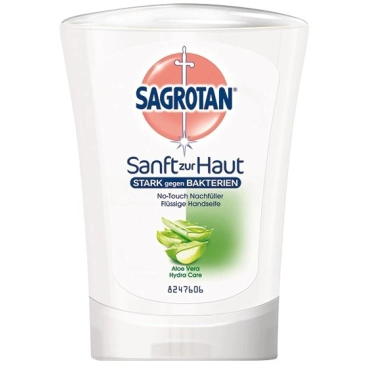 SAGROTAN Healthy No-Touch Liquid Soap Refill, 250 ml - Aloe Vera & Vitamin E