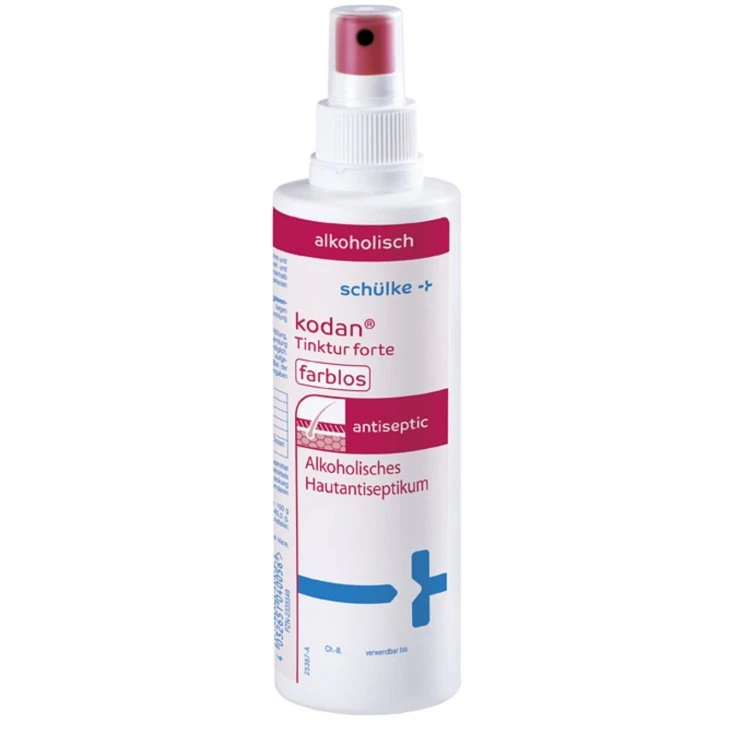 Schülke kodan® tincture forte skin antiseptic, bezbarwny - 250 ml - butelka z pompką natryskową