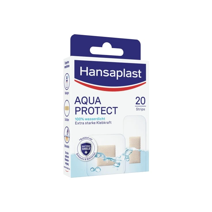 Hansaplast Aqua Protect Plaster paskowy - 1 opakowanie = 20 pasków