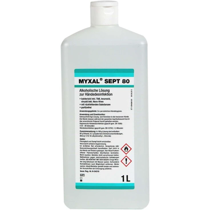 MYXAL® SEPT 80 dezynfekcja rąk - 1000 ml - butelka twarda
