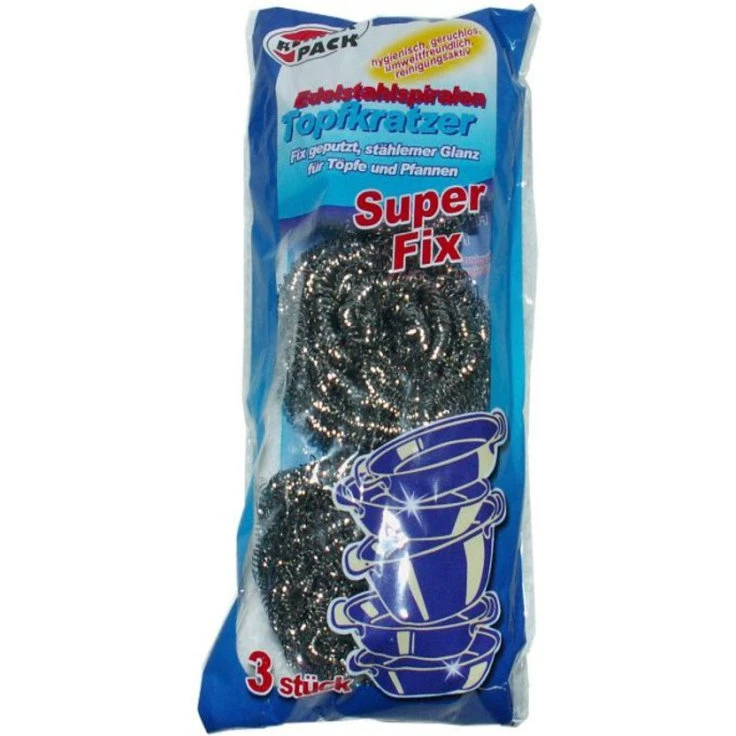 Reinex Super Fix Stainless Steel Spiral Pot Scraper - 1 opakowanie = 3 szt.