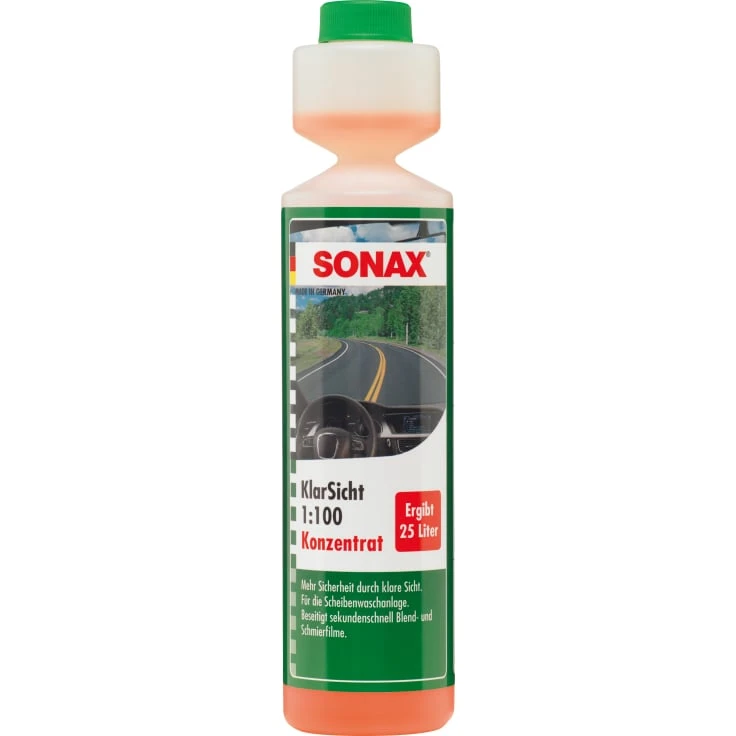 SONAX Cleaner clear view, 1:100, koncentrat - 250 ml - butelka dozująca
