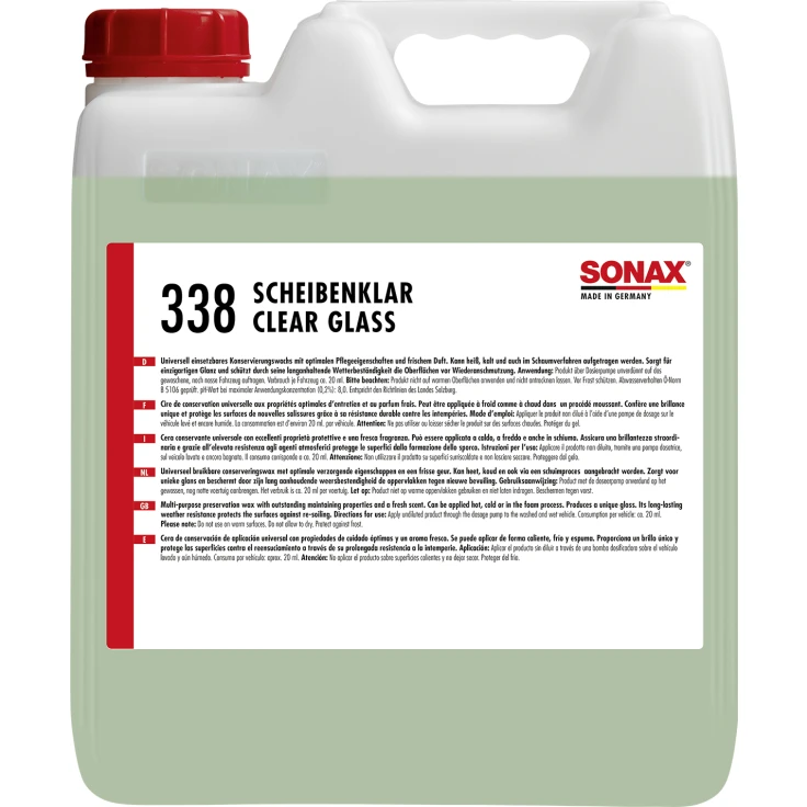 SONAX Środek do czyszczenia szyb samochodowych Windscreen clear - 10 litrów - kanister