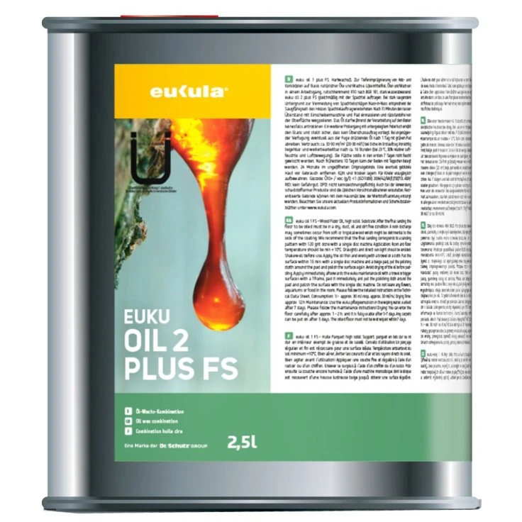 eukula® euku oil 2 plus FS olej do wosków twardych - 2,5 l - butelka