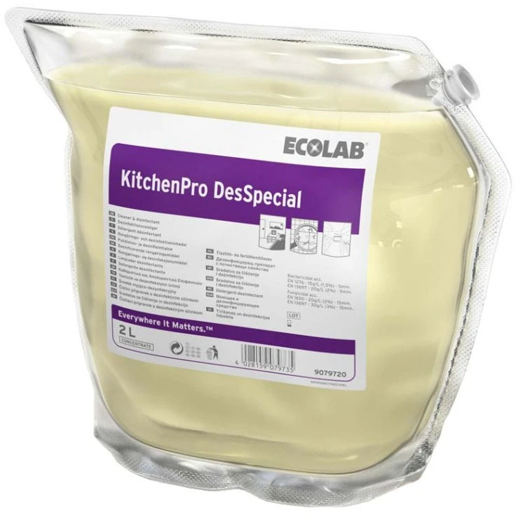 ECOLAB KitchenPro DesSpecial dezynfekcja powierzchni - 1 karton = 2 x 2 L - saszetka